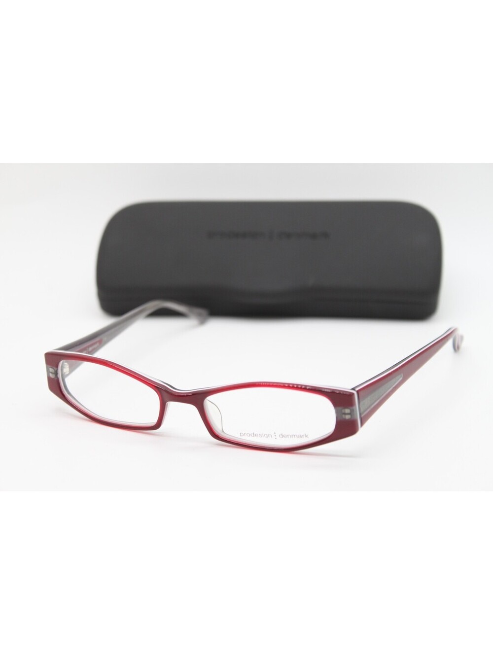 NEW PRODESIGN DENMARK 4628 C. 4132 RED GREY AUTHENTIC EYEGLASSES W/CASE 49-17